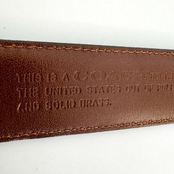 Coach Vintage Polished Cowhide Leather Belt Dark Brown Men’s 36" (90cm) 3931 - Picture 11 of 12